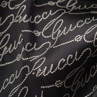 Gucci Cotton Long Trench Coat Black 42