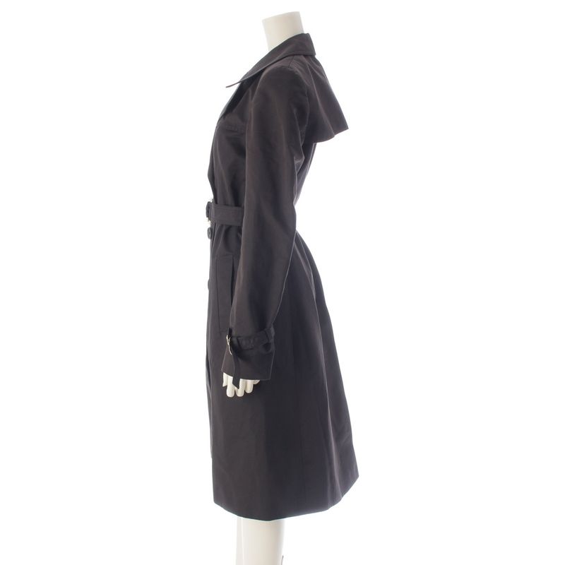 Gucci Cotton Long Trench Coat Black 42