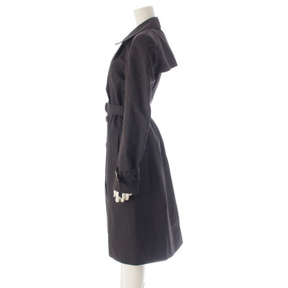 Gucci Cotton Long Trench Coat Black 42