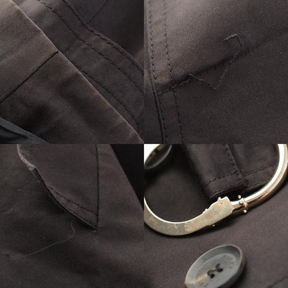 Gucci Cotton Long Trench Coat Black 42