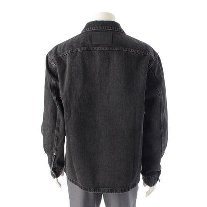 Dior Cotton Logo Twill Over Long Sleeve Shirt Denim Jacket Black 50