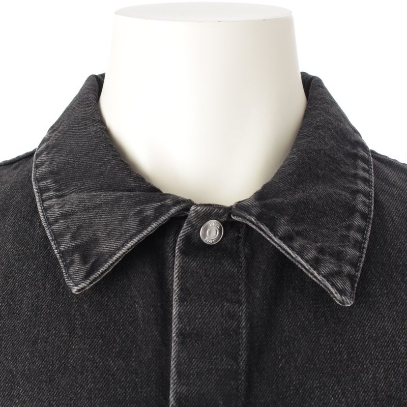 Dior Cotton Logo Twill Over Long Sleeve Shirt Denim Jacket Black 50
