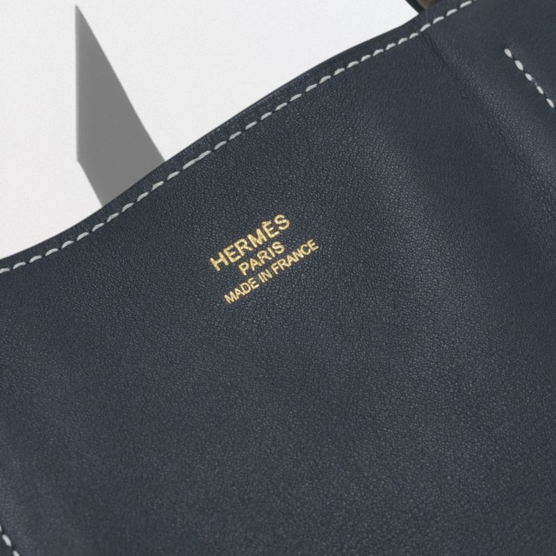 Hermes Double Sens 28 Tote Swift Etoupe Noir Black