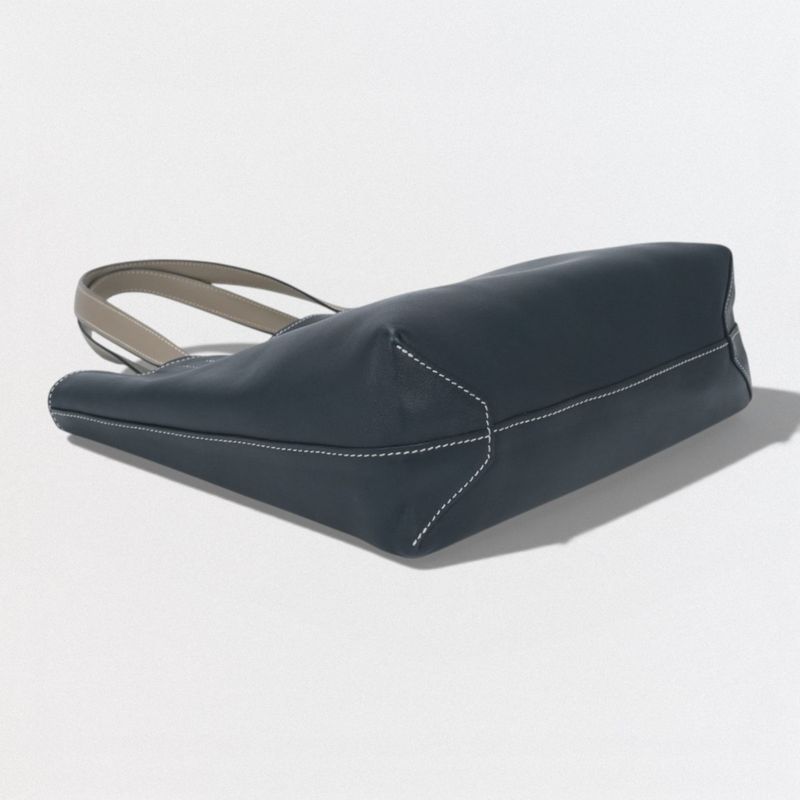 Hermes Double Sens 28 Tote Swift Etoupe Noir Black