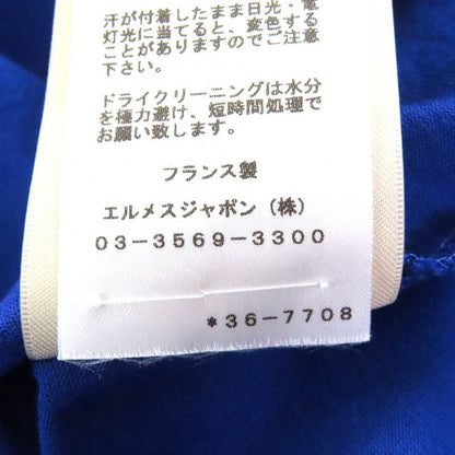 Hermes 100% Cotton Logo Embroidered Pocket Crew Neck Short