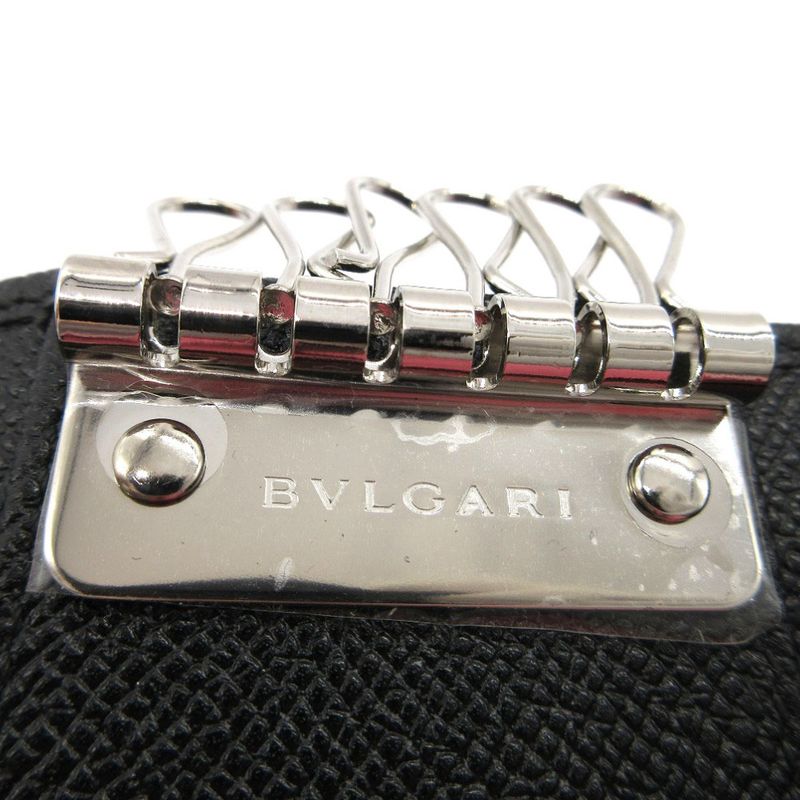 Bvlgari Fragment Leather Black Key Case
