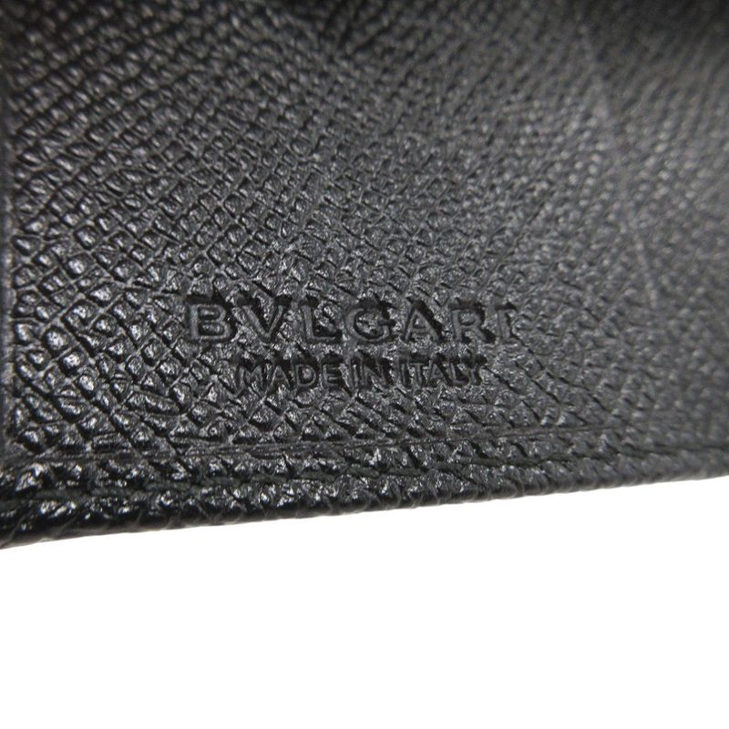 Bvlgari Fragment Leather Black Key Case