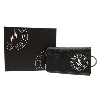 Bvlgari Fragment Leather Black Key Case