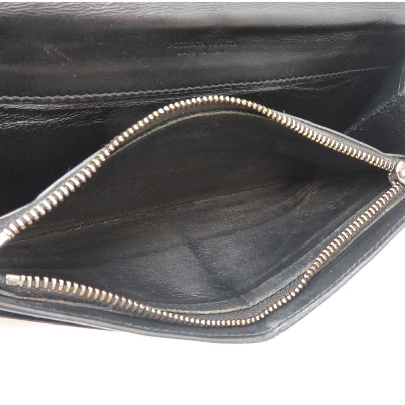 Bottega Veneta Long Wallet Leather Black