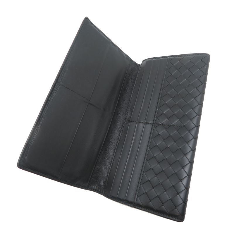 Bottega Veneta Long Wallet Leather Black