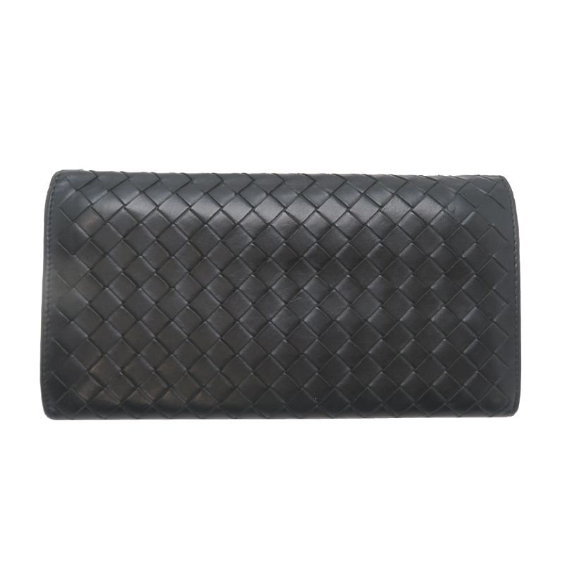 Bottega Veneta Long Wallet Leather Black