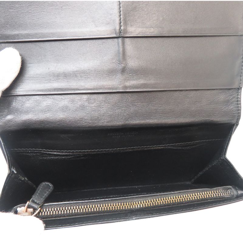 Bottega Veneta Long Wallet Leather Black