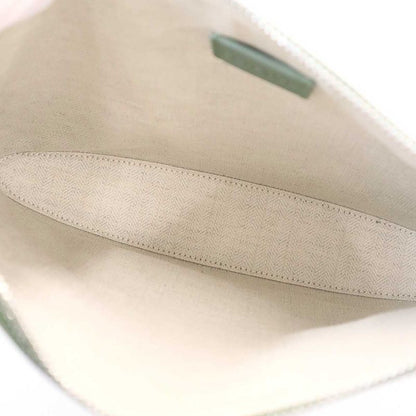 Loewe Leather Clutch Pouch Khaki