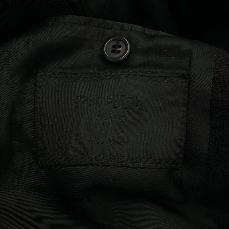 Prada Fly Front Gradient Design Jacket Black 50
