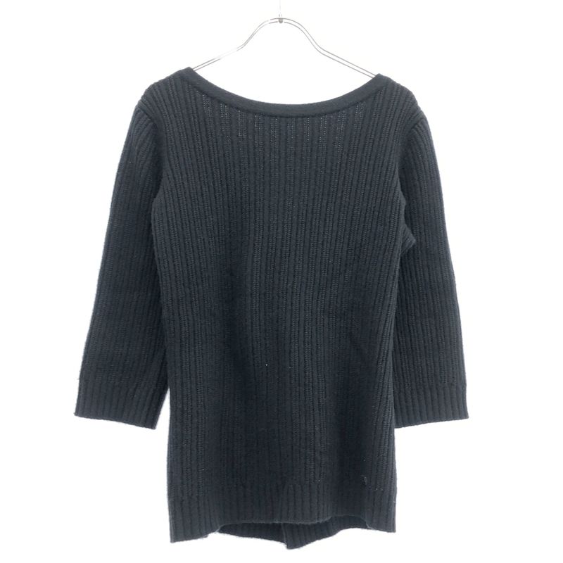 Chanel Cashmere Knit Sweater Black 36