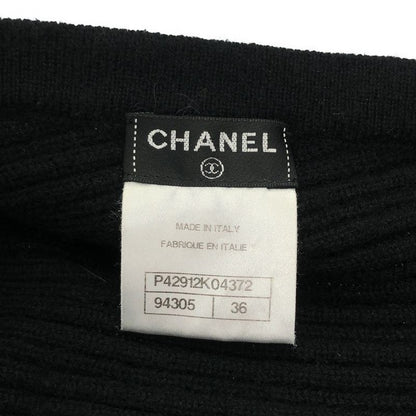 Chanel Cashmere Knit Sweater Black 36