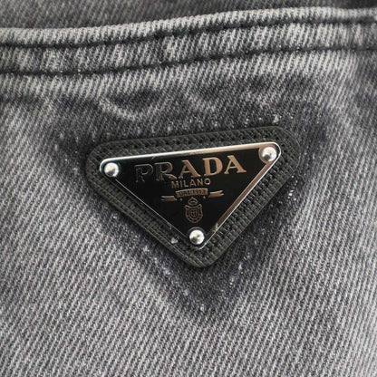 Prada Loose Fit Denim Pants Gray 50