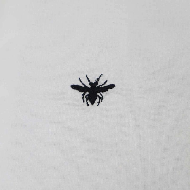 Dior Homme Bee Jersey Stand Collar Shirt White M