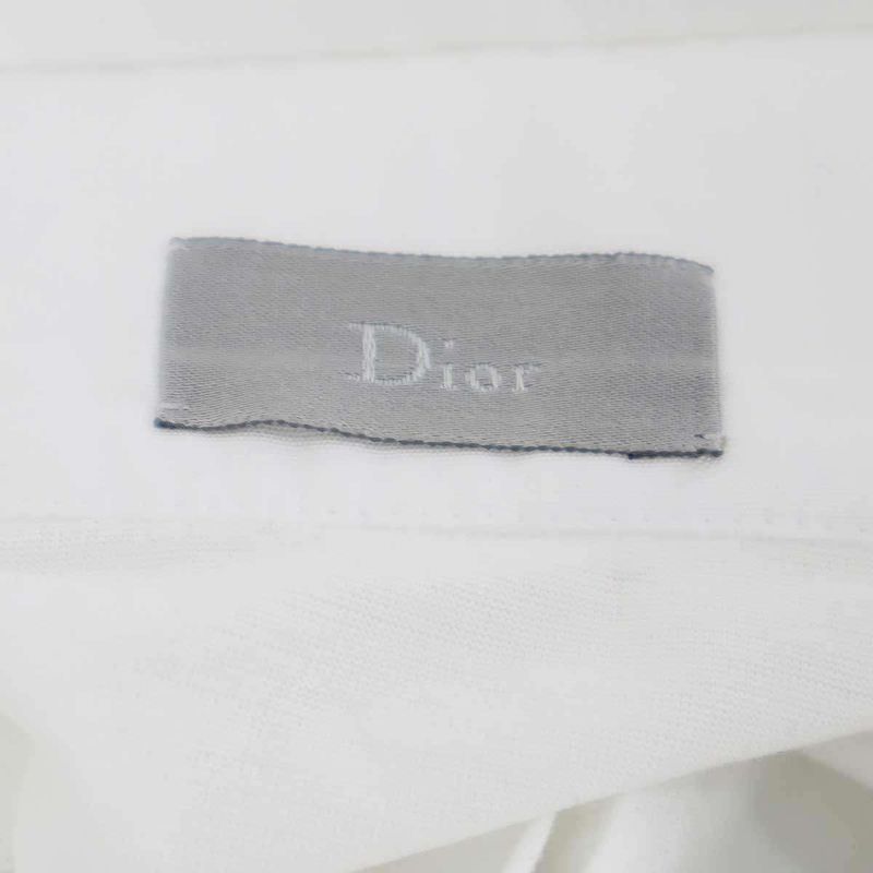 Dior Homme Bee Jersey Stand Collar Shirt White M
