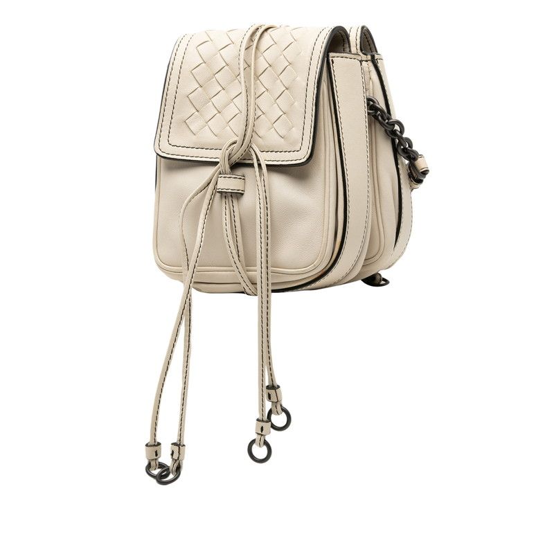 Bottega Veneta Intrecciato White Ivory Leather