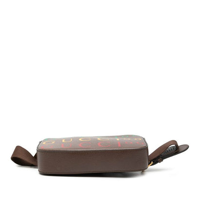 Gucci Anniversary Logo Brown Leather