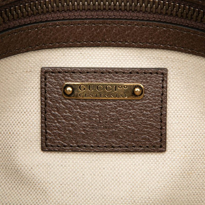 Gucci Anniversary Logo Brown Leather