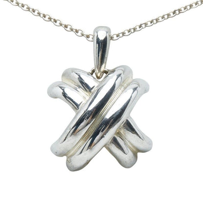 Tiffany & Co Signature Cross Necklace Pendant Silver