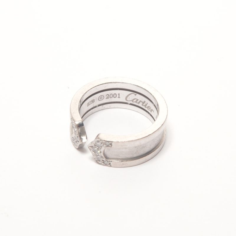 Cartier Ring Pave Diamond C2 750 White Gold JP