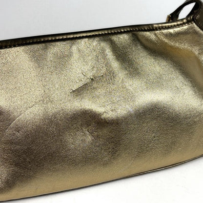 Gucci Logo Shoulder Bag One Leather Gold
