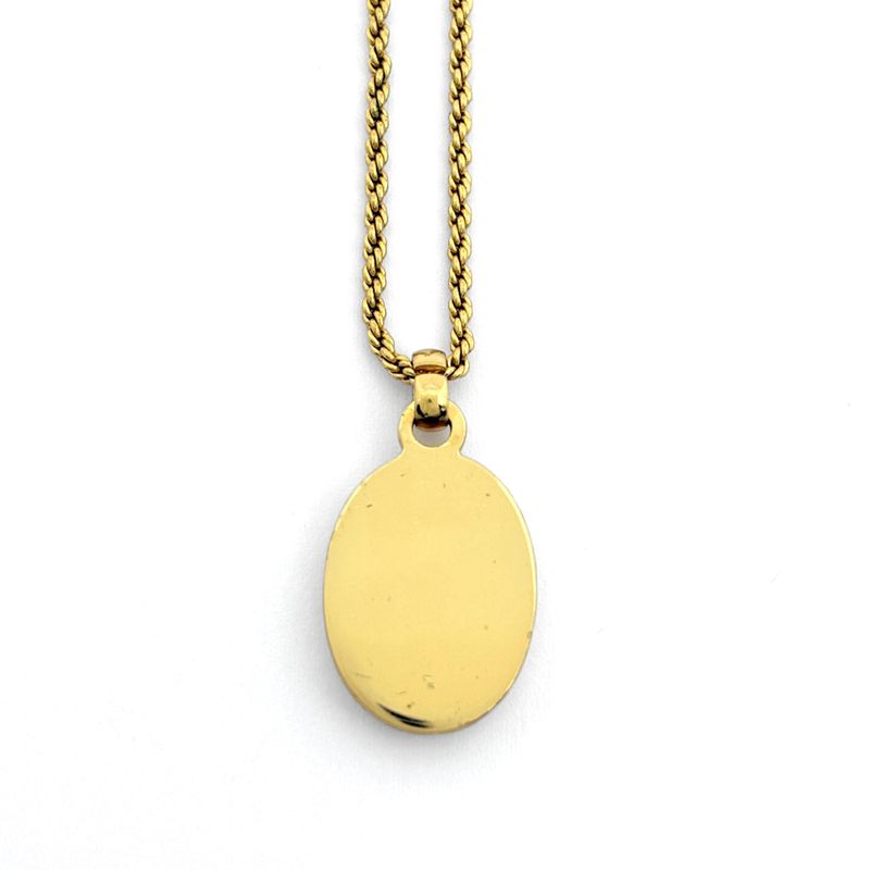 Dior Christian Logo Necklace Gold Plated
