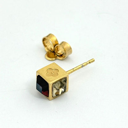 Louis Vuitton Studded Earrings Gambling Gold Plated
