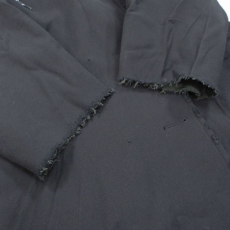 Balenciaga Double Breasted Hooded Coat Long Black M