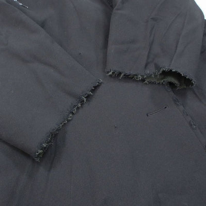 Balenciaga Double Breasted Hooded Coat Long Black M