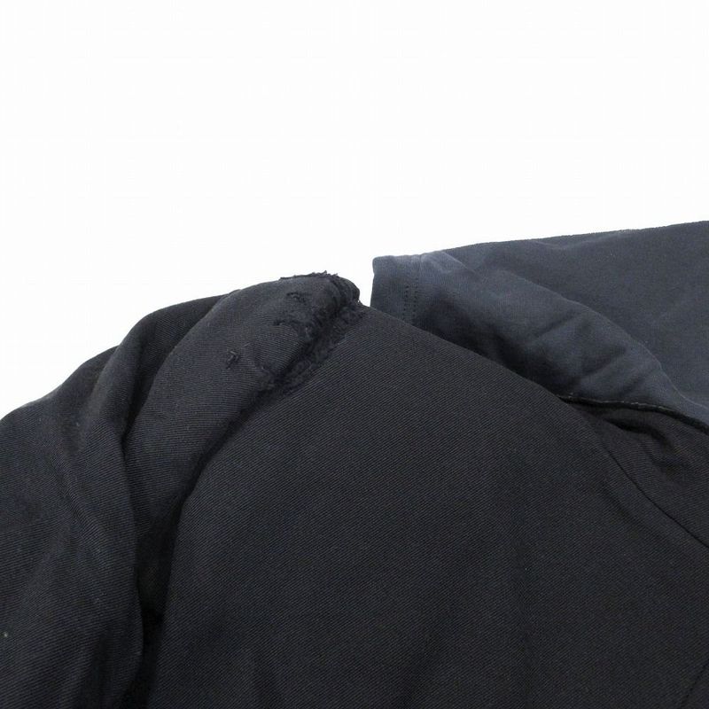 Balenciaga Double Breasted Hooded Coat Long Black M