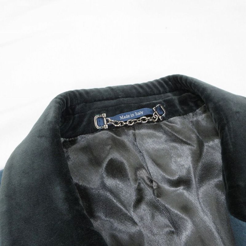 Gucci Wool Double Breasted Long Coat Outer Blue XL