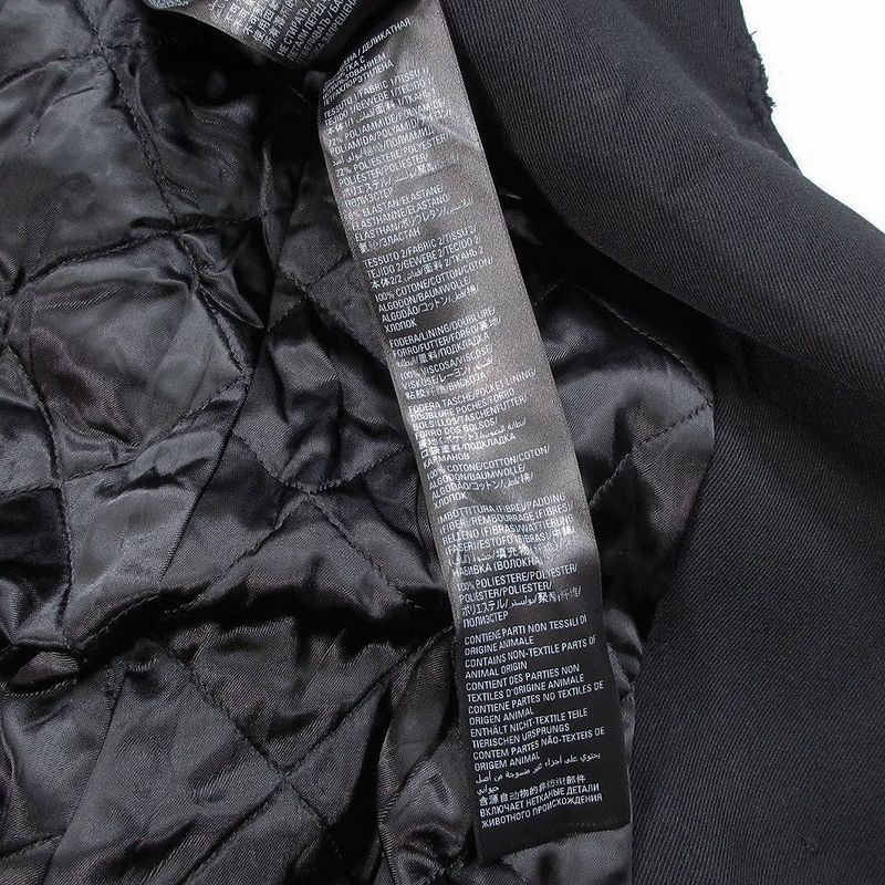 Balenciaga Double Breasted Hooded Coat Long Black M