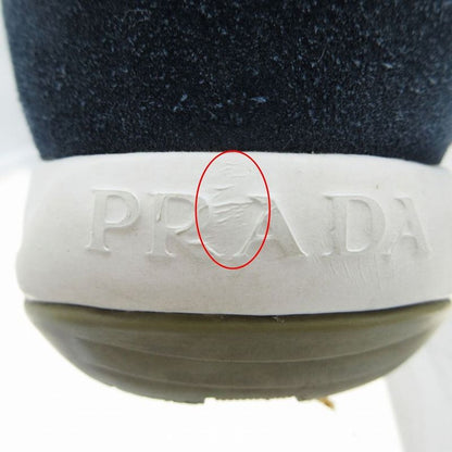 Prada Suede Logo Sneakers Shoes Navy 37