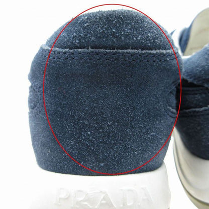 Prada Suede Logo Sneakers Shoes Navy 37