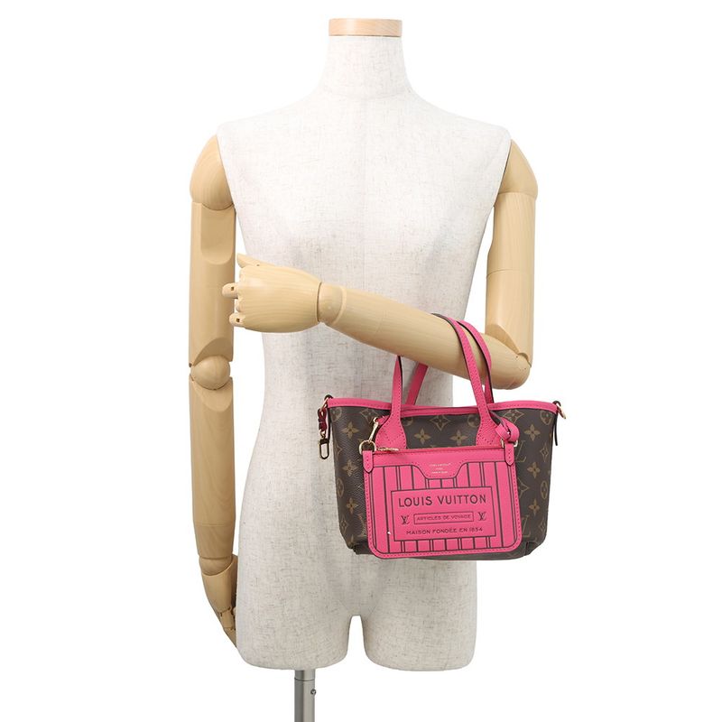Louis Vuitton Tote Monogram Neverfull Inside Out BB Rose Pondicherry