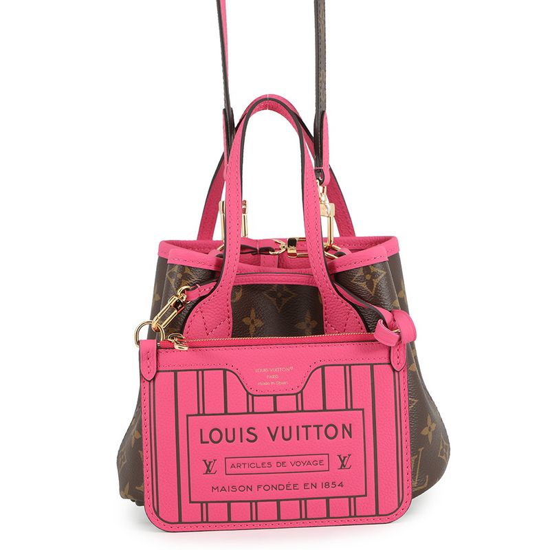 Louis Vuitton Tote Monogram Neverfull Inside Out BB Rose Pondicherry