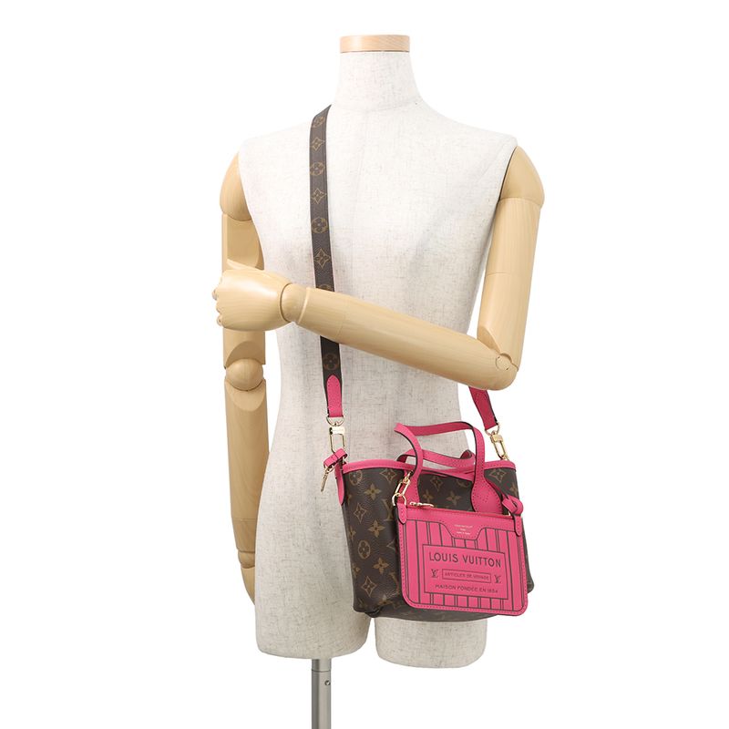 Louis Vuitton Tote Monogram Neverfull Inside Out BB Rose Pondicherry