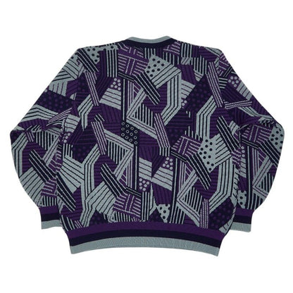 Dior Sweater Knit L Purple Gray Wool