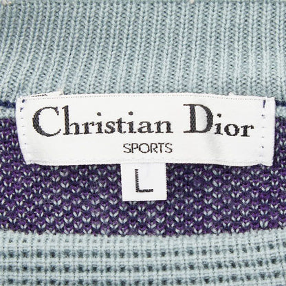 Dior Sweater Knit L Purple Gray Wool