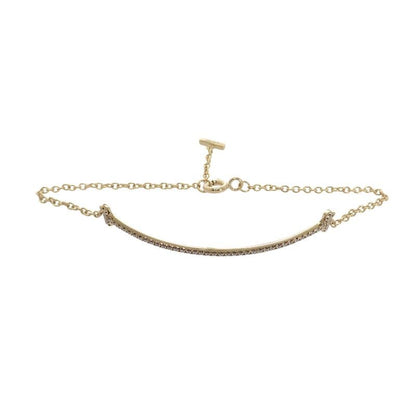 Tiffany & Co T Smile Small Bracelet 18K Yellow Gold