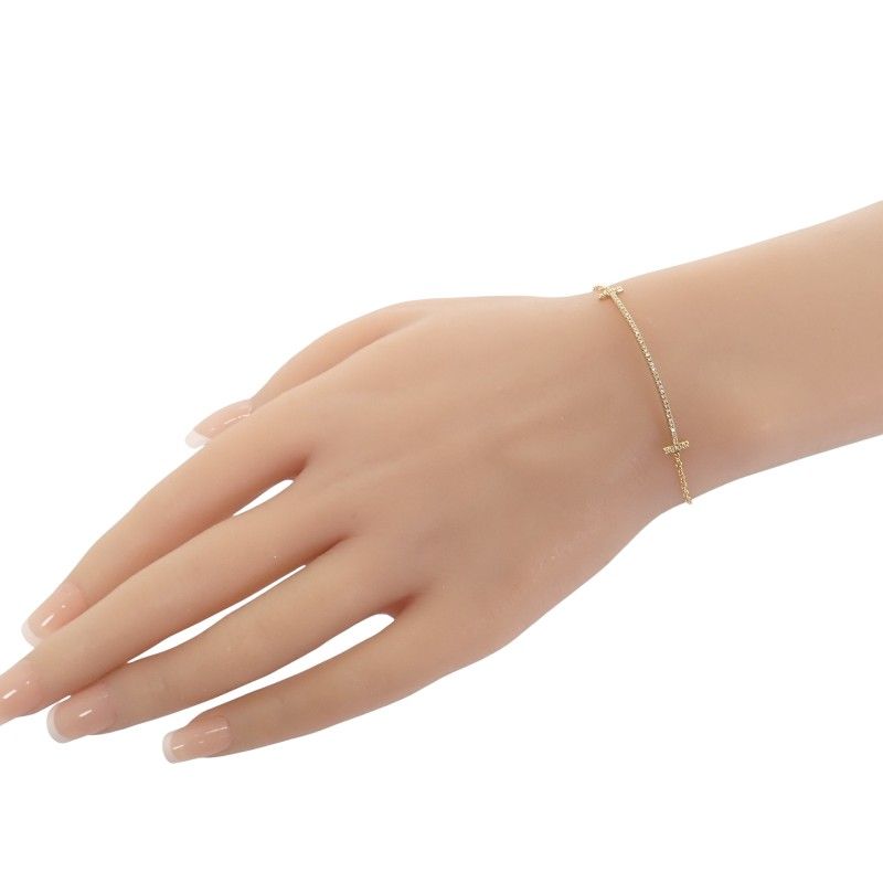 Tiffany & Co T Smile Small Bracelet 18K Yellow Gold