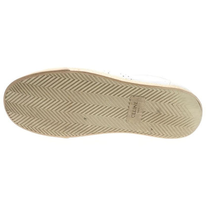 Celine Triomphe Leather Low Cut Sneakers White