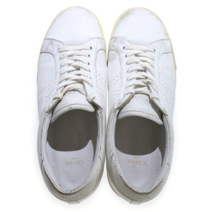 Celine Triomphe Leather Low Cut Sneakers White
