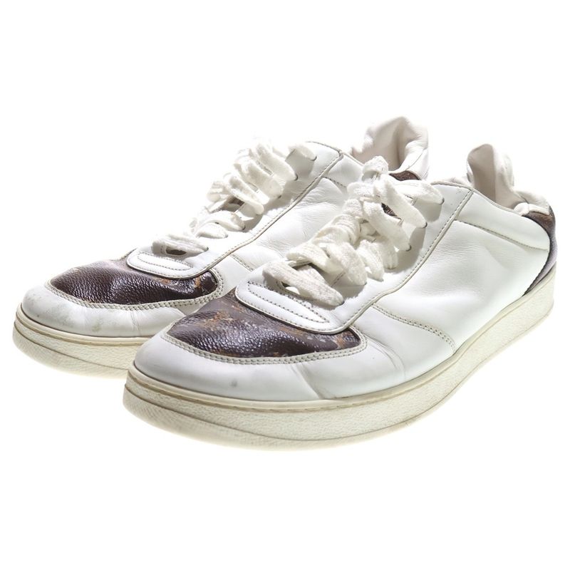 Louis Vuitton Rivoli Line Monogram Leather Lace Up Sneakers
