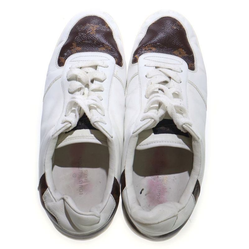 Louis Vuitton Rivoli Line Monogram Leather Lace Up Sneakers