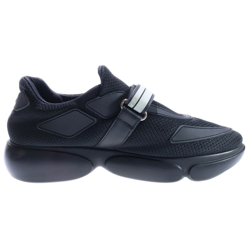 Prada Cloud Bust Velcro Mesh Rubber Sneakers Black